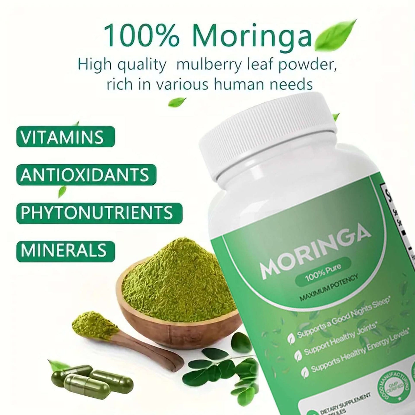 Pura Moringa Leaf – Energy, Metabolism & Immune Support