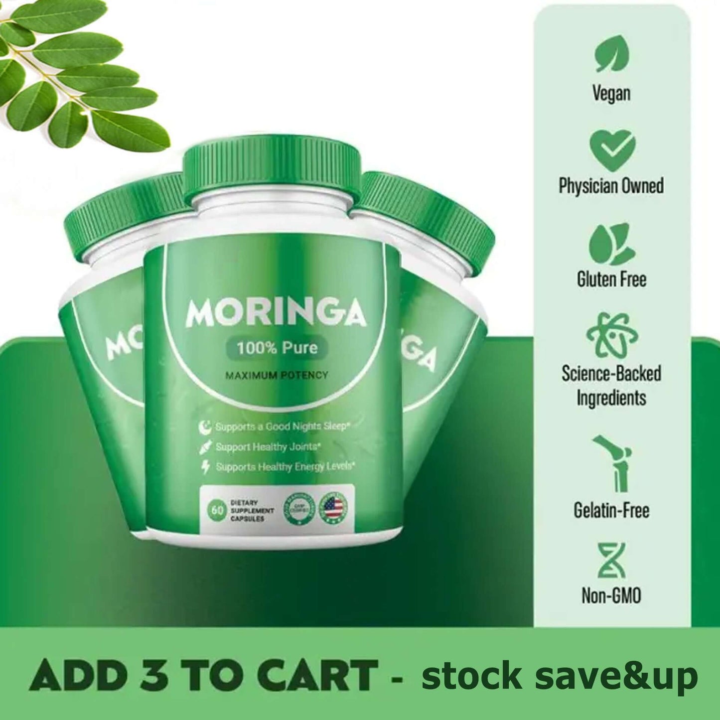 Pura Moringa Leaf – Energy, Metabolism & Immune Support